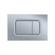TOTO YT920#MS Dual Flush Rectangle Push Button Plate for Select DuoFit In-Wall Tank Unit, Matte Silver