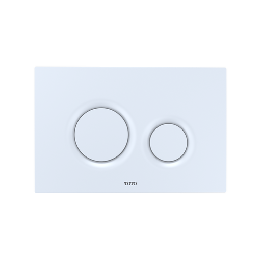 TOTO YT930#WH Dual Flush Round Push Button Plate for Select DuoFit In-Wall Tank Unit, White Matte