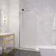 Anzzi 34 in. x 74 in. Framed Fixed Shower Screen in Brushed Gold with Frosted Glass