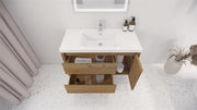 Moreno Bath JAD36L Jade 36" Floating Bathroom Vanity Set with Reinforced Acrylic Sink Top (Left Drawer) - view 3