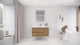 Moreno Bath JAD36L Jade 36" Floating Bathroom Vanity Set with Reinforced Acrylic Sink Top (Left Drawer)