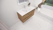 Moreno Bath JAD36L Jade 36" Floating Bathroom Vanity Set with Reinforced Acrylic Sink Top (Left Drawer) - view 4