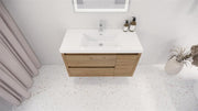 Moreno Bath JAD42L Jade 42" Floating Bathroom Vanity Set with Reinforced Acrylic Sink Top (Left Drawer) - view 2