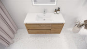 Moreno Bath JAD48L Jade 48" Floating Bathroom Vanity Set with Reinforced Acrylic Single Sink Top (Left Drawer) - view 5