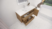 Moreno Bath JAD48L Jade 48" Floating Bathroom Vanity Set with Reinforced Acrylic Single Sink Top (Left Drawer) - view 6