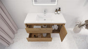 Moreno Bath JAD48L Jade 48" Floating Bathroom Vanity Set with Reinforced Acrylic Single Sink Top (Left Drawer) - view 3
