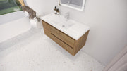 Moreno Bath JAD48R Jade 48" Floating Bathroom Vanity Set with Reinforced Acrylic Single Sink Top (Right Drawer) - view 4