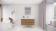Moreno Bath JAD48R Jade 48" Floating Bathroom Vanity Set with Reinforced Acrylic Single Sink Top (Right Drawer)