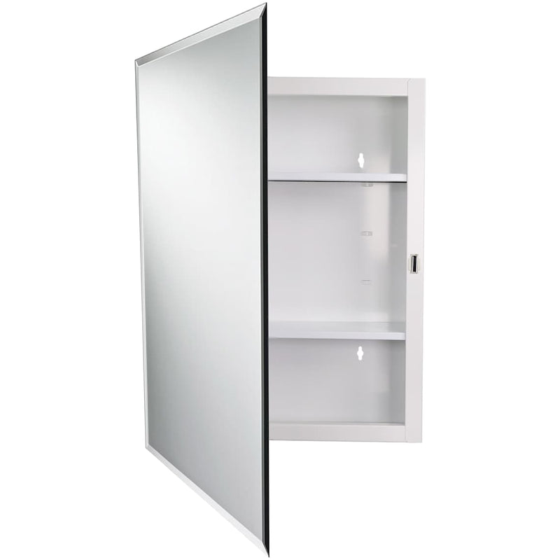 Jensen 456SM Surface Mount Medicine Cabinet, open door showing shelves