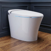 Anzzi TL-STSF851WH ENVO Aura Elongated 1.28 GPF Smart Bidet Toilet with Remote Control, Auto Flush, Heated Seat, and Deo