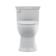 TOTO MS964124CEFG#01 Soirée One Piece Elongated 1.28 GPF Universal Height Skirted Toilet with CeFiONtect, Cotton White - view 4