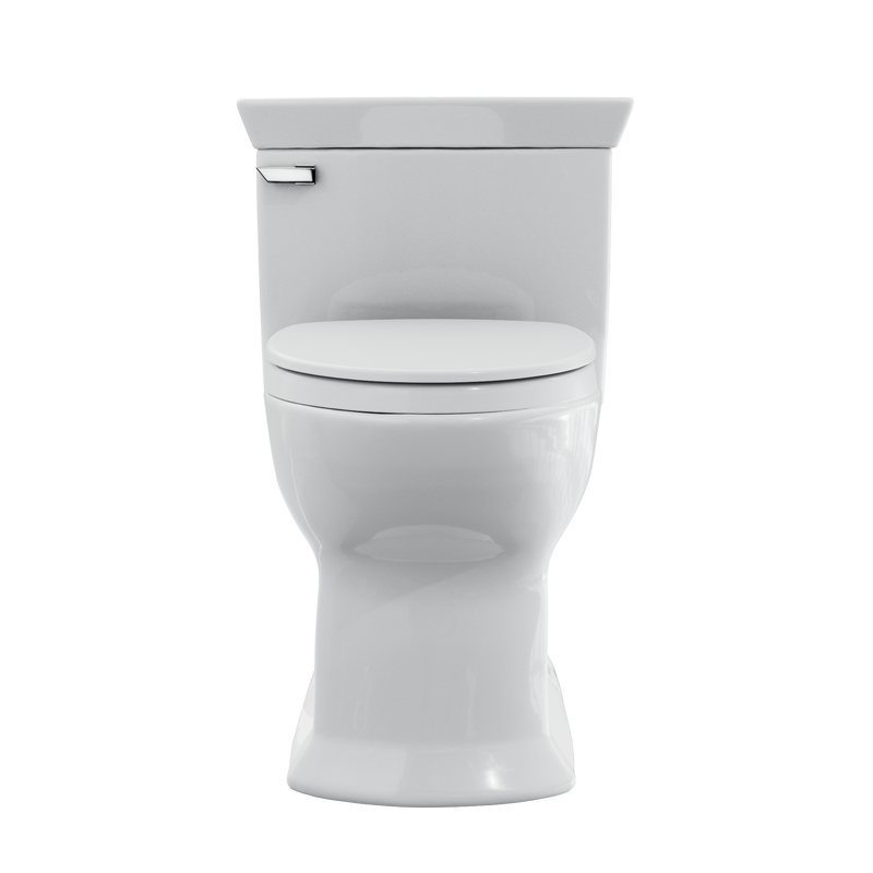 TOTO MS964124CEFG#01 Soirée One Piece Elongated 1.28 GPF Universal Height Skirted Toilet with CeFiONtect, Cotton White - view 4