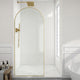 Anzzi SD-AZ18-01BG Ember Series 34 in. x 78 in. Framed Arch Shower Screen in Brushed Gold