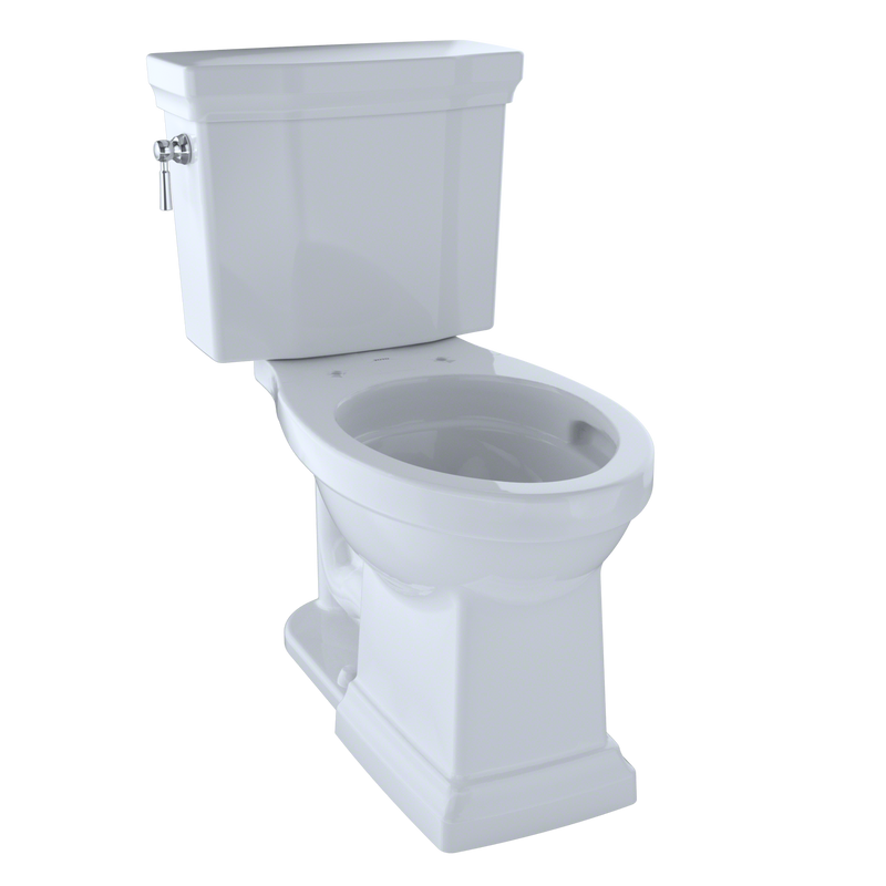 TOTO CST404CEFG#01 Promenade II Two-Piece Elongated 1.28 GPF Universal Height Toilet with CEFIONTECT, Cotton White