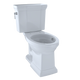 TOTO CST404CEFG#01 Promenade II Two-Piece Elongated 1.28 GPF Universal Height Toilet with CEFIONTECT, Cotton White