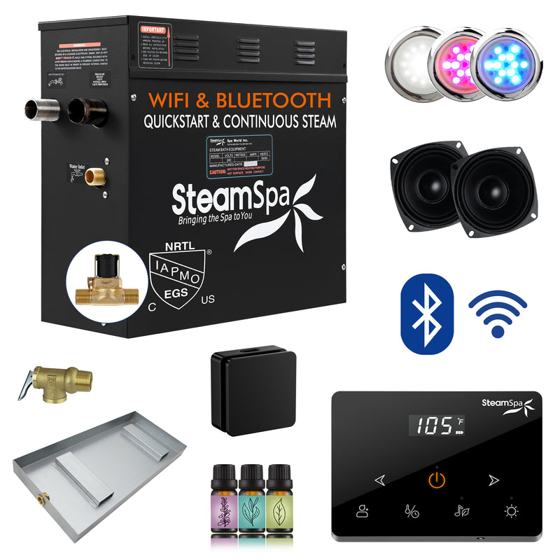 SteamSpa Raven Series Generator Square - Matte Black