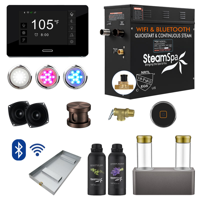 SteamSpa Black Series Generator Round Aroma Pump - Oil Rubbed Bronze