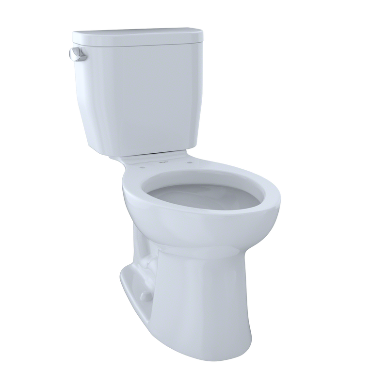 TOTO CST244EF#01 Entrada Two-Piece Elongated 1.28 GPF Universal Height Toilet, Cotton White
