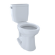 TOTO CST244EF#01 Entrada Two-Piece Elongated 1.28 GPF Universal Height Toilet, Cotton White