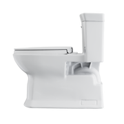 TOTO MS964124CEFG#01 Soirée One Piece Elongated 1.28 GPF Universal Height Skirted Toilet with CeFiONtect, Cotton White - view 6