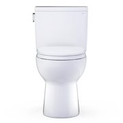 TOTO MS472124CEFG#01 Glaston Two-Piece Elongated 1.28 GPF WASHLET+ and Auto Flush Ready Universal Height Toilet with CEFIONTECT and SS124 SoftClose Seat, Cotton White - view 6