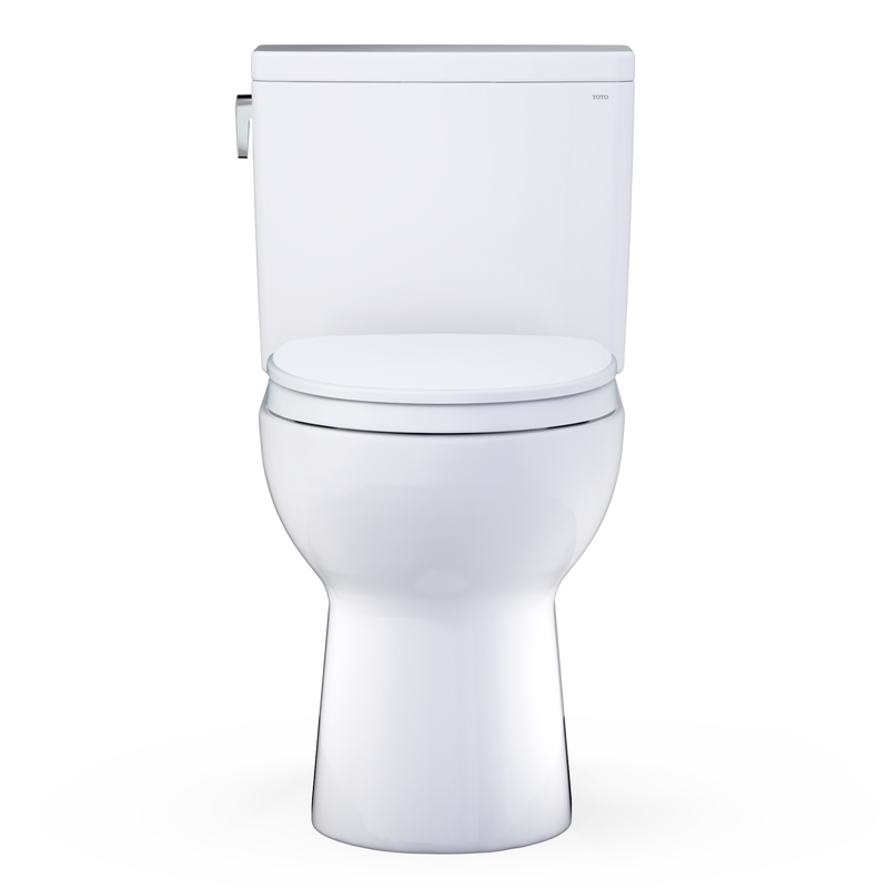 TOTO MS472124CEFG#01 Glaston Two-Piece Elongated 1.28 GPF WASHLET+ and Auto Flush Ready Universal Height Toilet with CEFIONTECT and SS124 SoftClose Seat, Cotton White - view 6