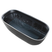 Anzzi FT-AZ6732 67 in. x 32 in. Rectangle Stone Resin Freestanding Soaking Bathtub