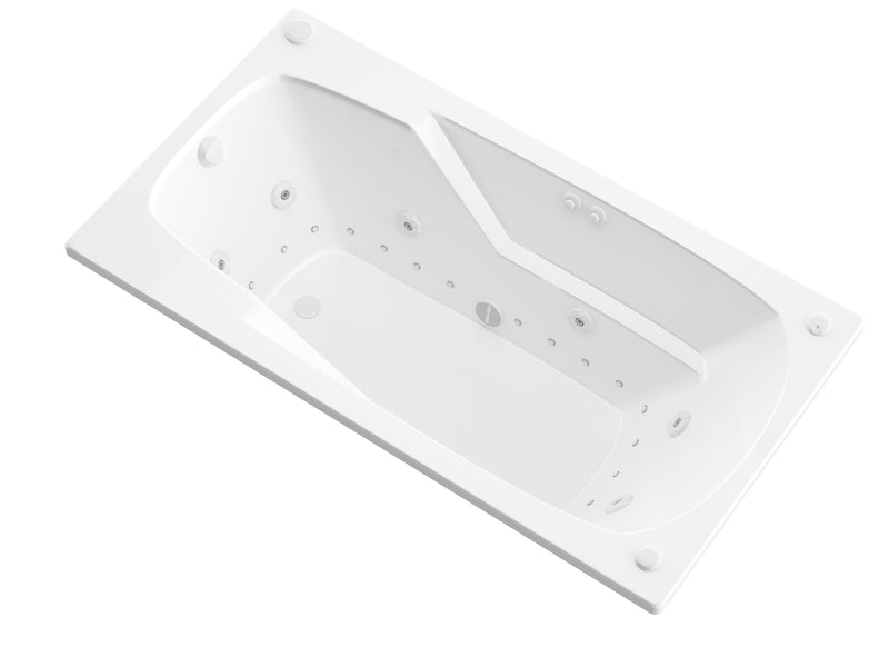 Atlantis Whirlpool 3260EDR Eros 32 x 60 Rectangular Air & Whirlpool Jetted Bathtub with Reversible Drain