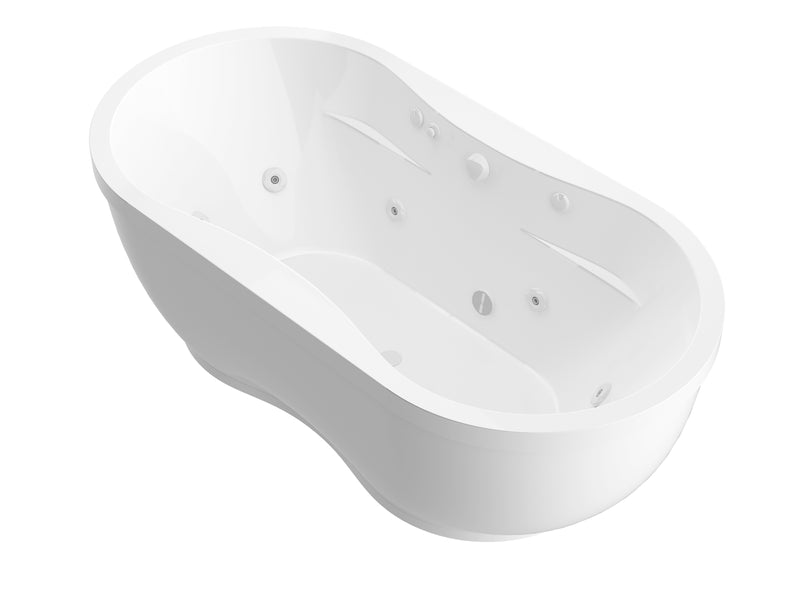 Atlantis Whirlpool 3471AW Embrace 34 x 71 Oval Freestanding Whirlpool Jetted Bathtub