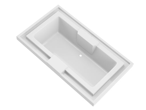 Atlantis Whirlpool 4678I Infinity 46 x 78 Rectangular Endless Flow Soaking Bathtub with Center Drain