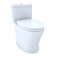 TOTO MS646124CEMFGN#01 Aquia IV One-Piece Elongated Dual Flush 1.28 and 0.9 GPF Universal Height, WASHLET+ Ready Toilet with CEFIONTECT, Cotton White