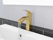 Anzzi L-AZ097MK Key Series 1-Handle Lever Mid-Arc Single Hole Brass Vessel Sink Faucet Brushed Gold - view 3