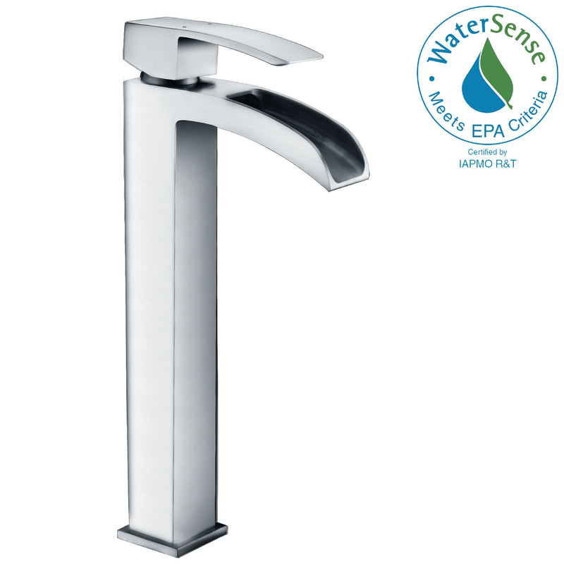 Anzzi L-AZ097MK Key Series 1-Handle Lever Mid-Arc Single Hole Brass Vessel Sink Faucet Polished Chrome - view 6