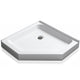Anzzi Randi Base Series 36 in. L x 36 in. W Corner Shower Pan Base with Center Drain in Glossy White Marine Acrylic