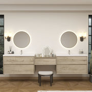 Moreno Bath SLIM17-42+30+42 Kingdee 114" Floating Vanity & Makeup Table Set (42+30+42) - view 4