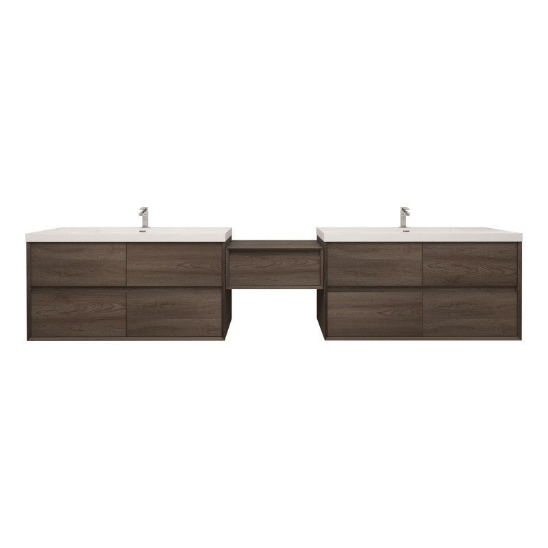 Moreno Bath SLIM17-48+24+48 Kingdee 120" Floating Vanity & Makeup Table Set (48+24+48)