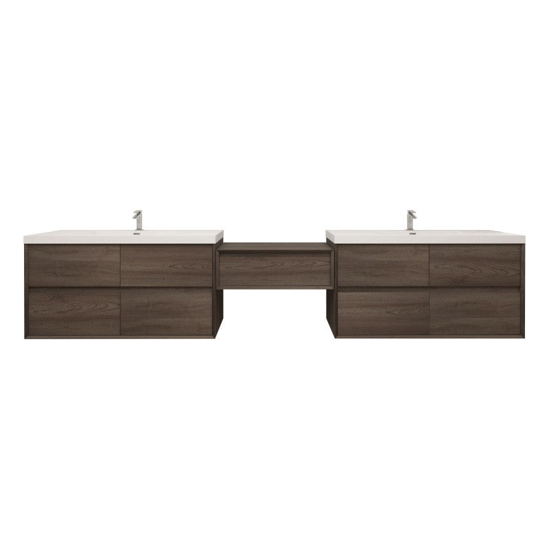 Moreno Bath SLIM17-48+30+48 Kingdee 126" Floating Vanity & Makeup Table Set (48+30+48)