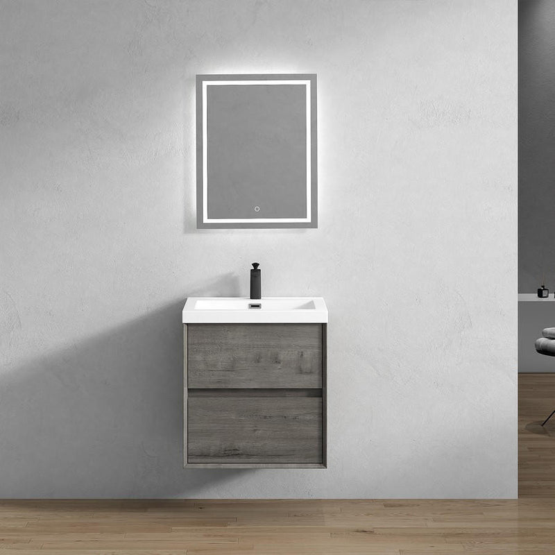 Moreno Bath SLIM24 Kingdee 24" Floating Bathroom Vanity With Acrylic Sink Top