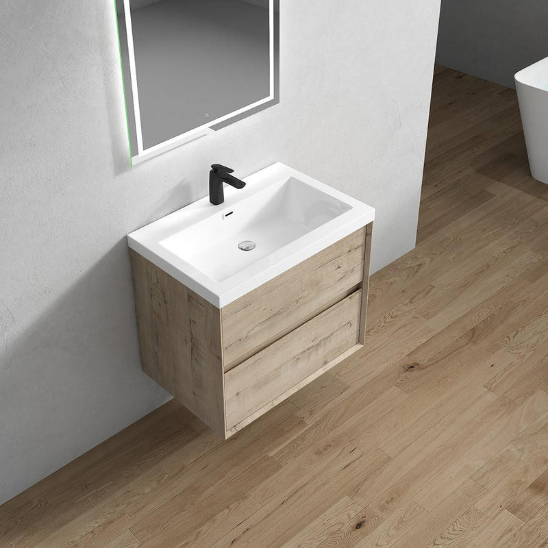 Moreno Bath SLIM30 Kingdee 30" Floating Bathroom Vanity With Acrylic Sink Top