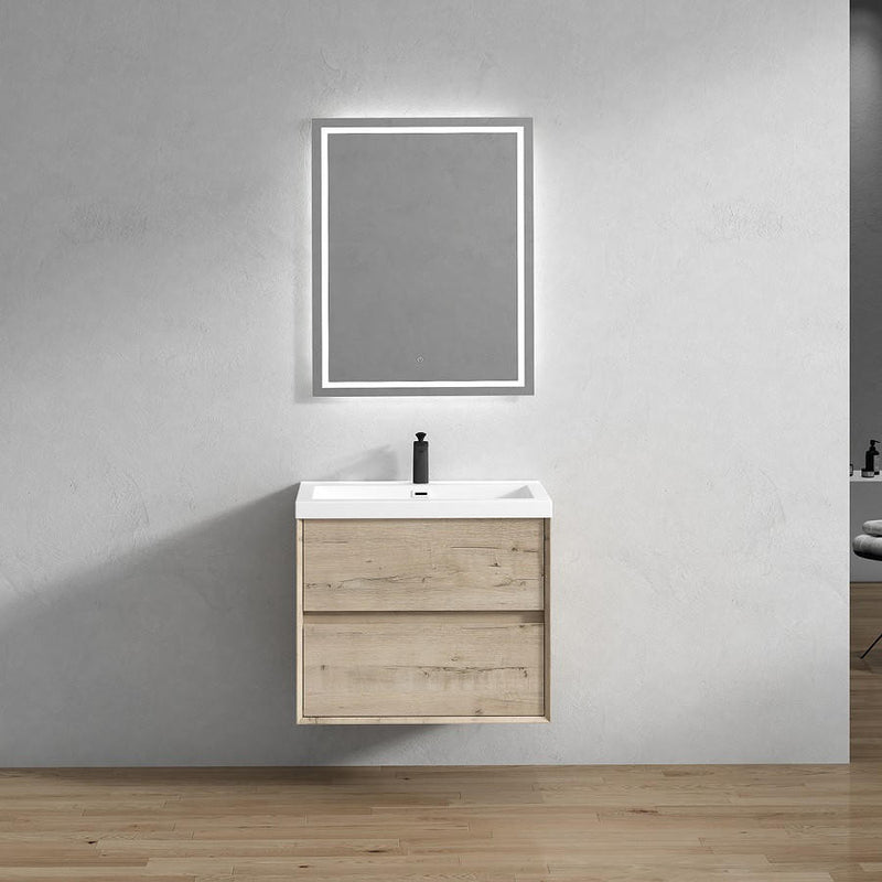 Moreno Bath SLIM30 Kingdee 30" Floating Bathroom Vanity With Acrylic Sink Top