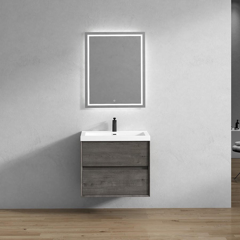 Moreno Bath SLIM30 Kingdee 30" Floating Bathroom Vanity With Acrylic Sink Top