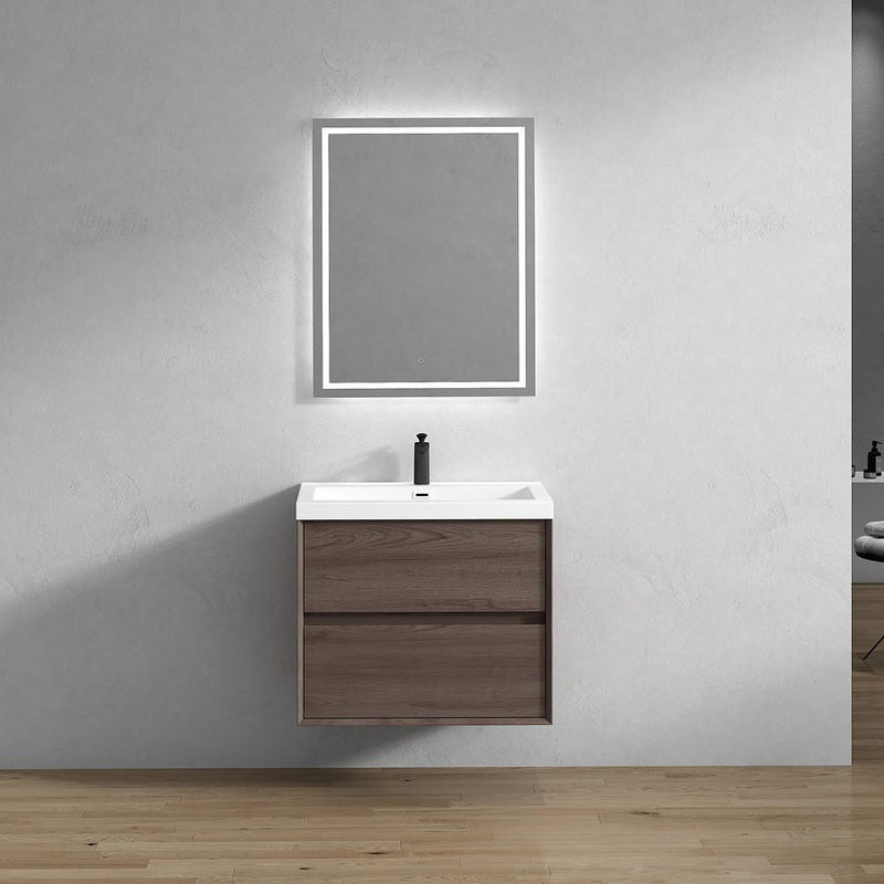 Moreno Bath SLIM30 Kingdee 30" Floating Bathroom Vanity With Acrylic Sink Top