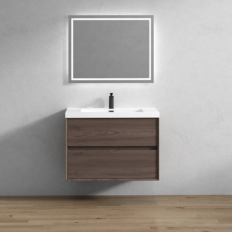 Moreno Bath SLIM 36 Kingdee 36" Floating Bathroom Vanity With Acrylic Sink Top