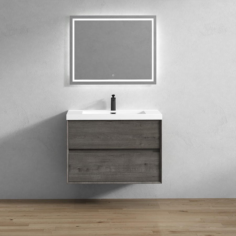 Moreno Bath SLIM 36 Kingdee 36" Floating Bathroom Vanity With Acrylic Sink Top
