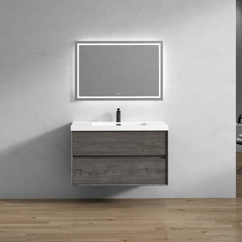 Moreno Bath SLIM 42 Kingdee 42" Floating Bathroom Vanity With Acrylic Sink Top