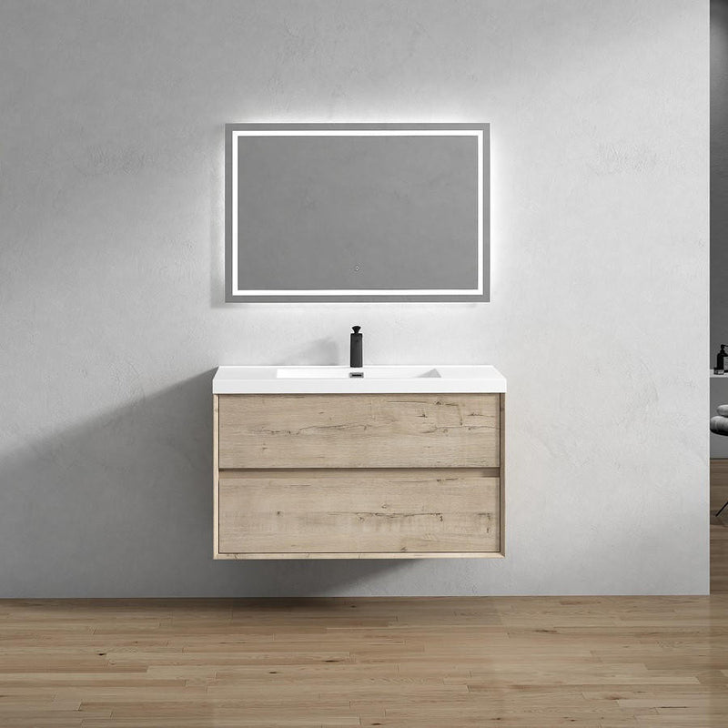 Moreno Bath SLIM 42 Kingdee 42" Floating Bathroom Vanity With Acrylic Sink Top