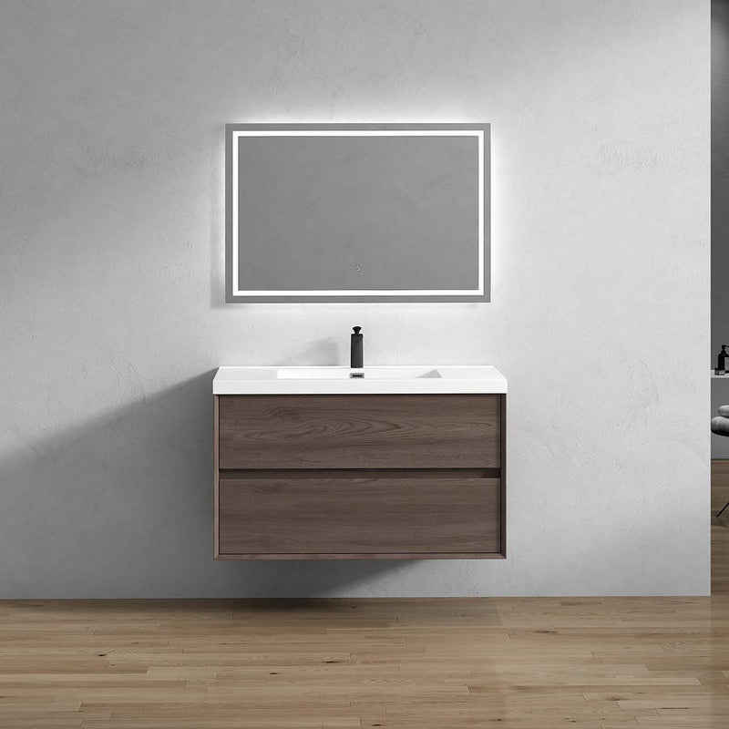 Moreno Bath SLIM 42 Kingdee 42" Floating Bathroom Vanity With Acrylic Sink Top