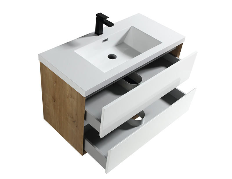 Moreno Bath SLIM 42 Kingdee 42" Floating Bathroom Vanity With Acrylic Sink Top