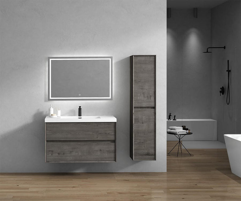 Moreno Bath SLIM 42 Kingdee 42" Floating Bathroom Vanity With Acrylic Sink Top