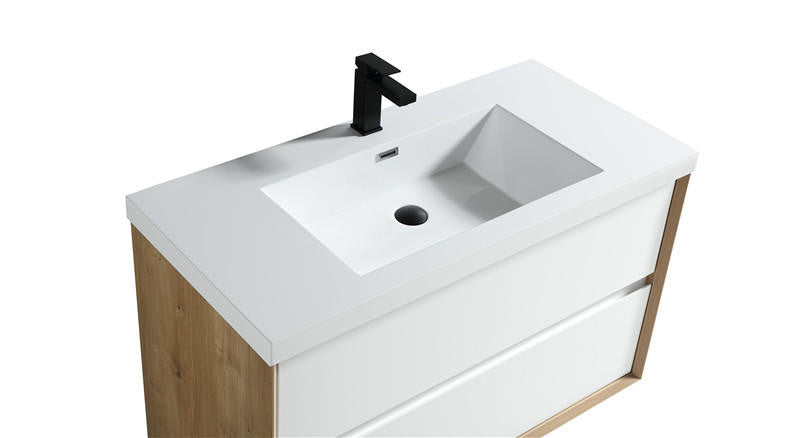 Moreno Bath SLIM 42 Kingdee 42" Floating Bathroom Vanity With Acrylic Sink Top